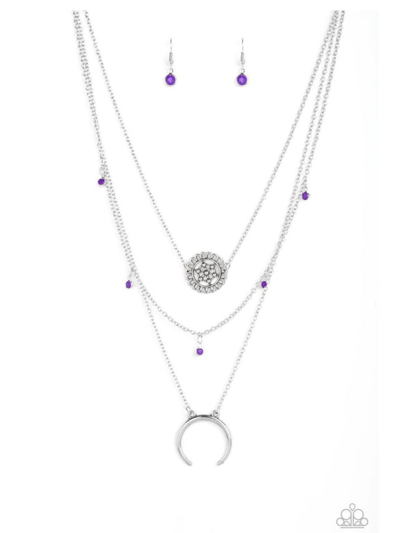 Lunar Lotus Purple Necklace