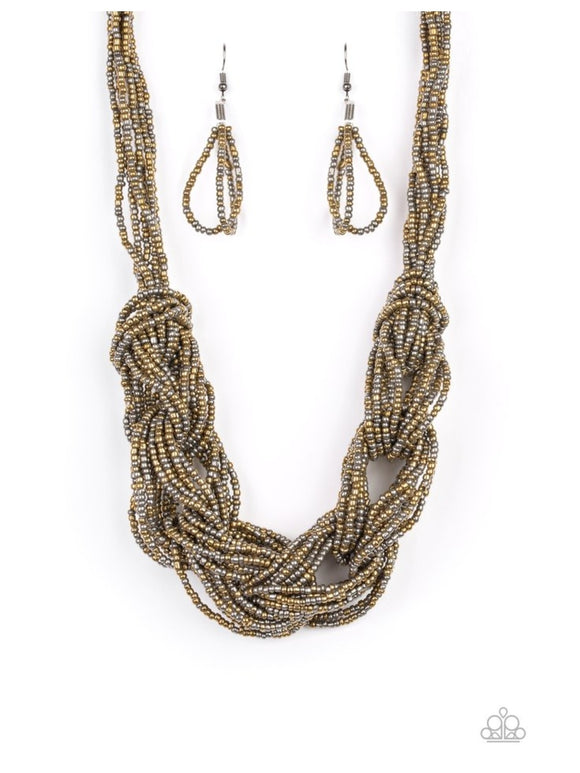 City Catwalk Brass Necklace